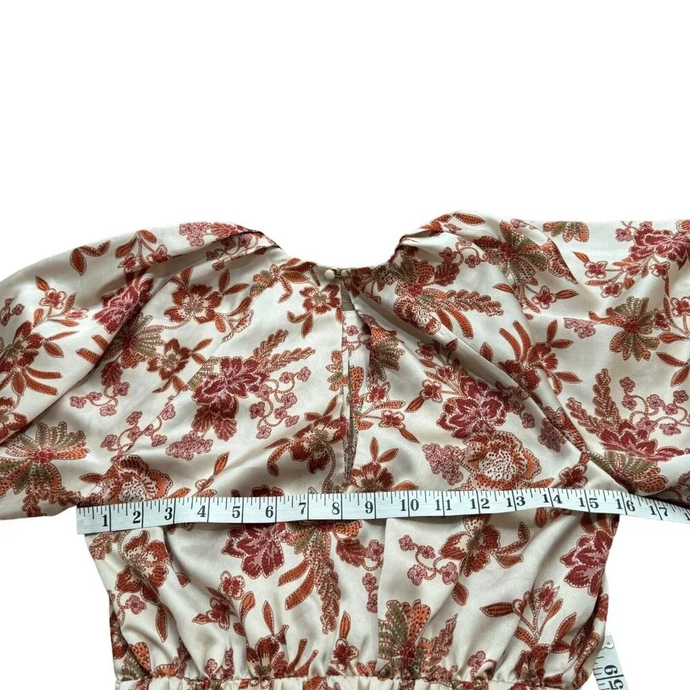 MISA Los Angeles Kara Dress in‎ Falling Floral Satin Made in USA Size XS - Picture 8 of 11